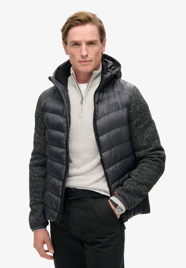 Superdry & Co HOODED STORM HYBRID - Light jacket - dark charcoal marl