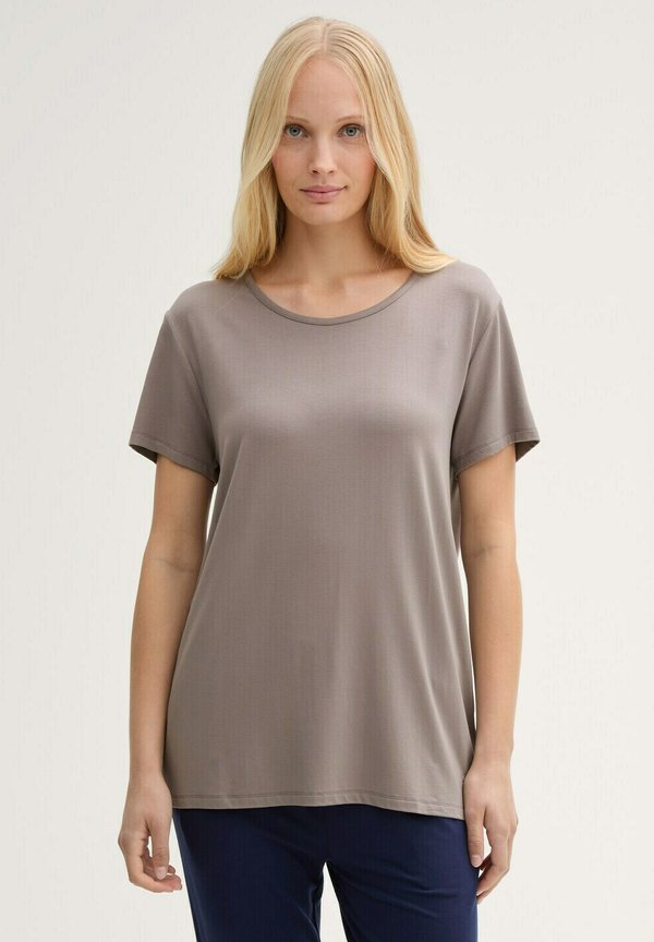 TOM TAILOR KURZARM - Pyjama top - grey medium solid