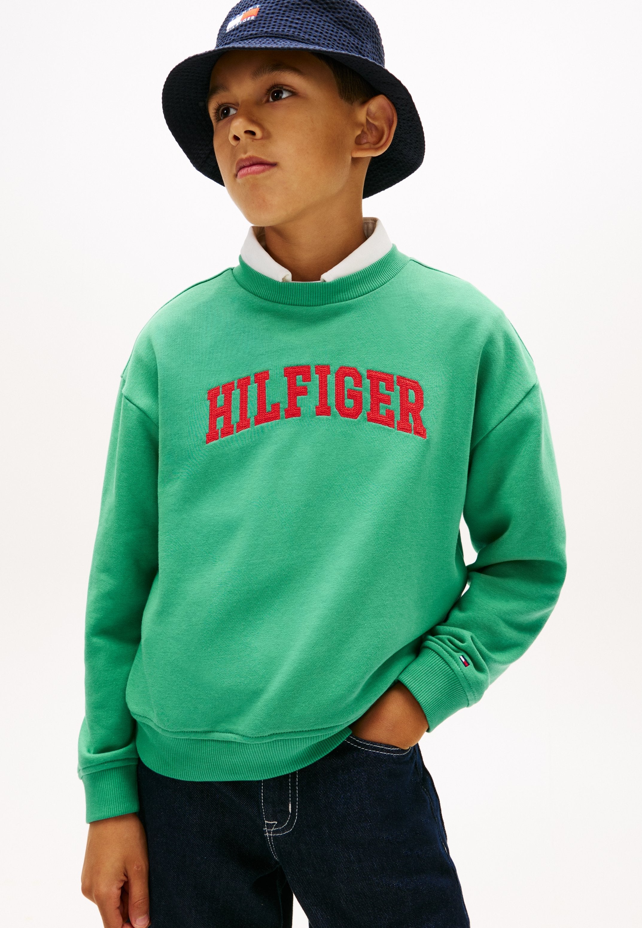 LOGO TERRY CREW NECK SWEATSHIRT Media 3