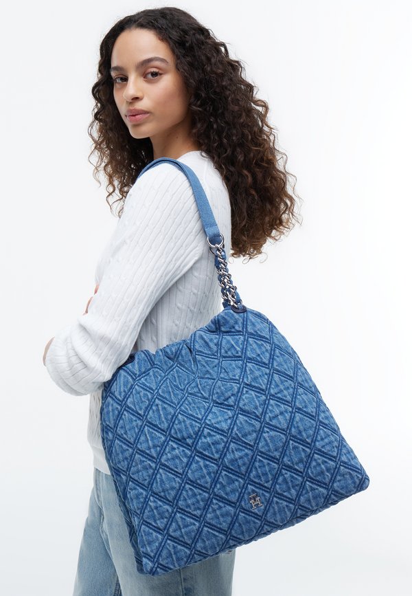 Tommy Hilfiger FEMININE - Tote bag - denim