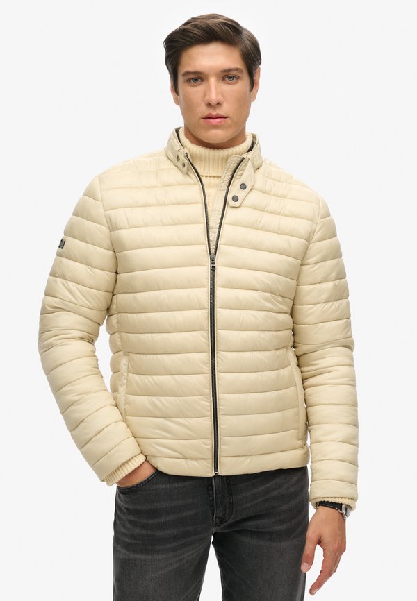Superdry & Co LIGHTWEIGHT SHORT PUFFER - Winter jacket - pelican beige