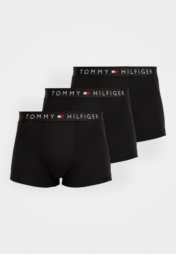 Tommy Hilfiger 3-PACK TH ORIGINAL LOGO RIBBED TRUNKS - Trunks - black