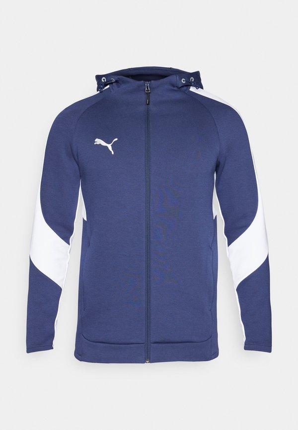 Puma HOODED JACKET - Zip-up sweatshirt - navy/silver/white