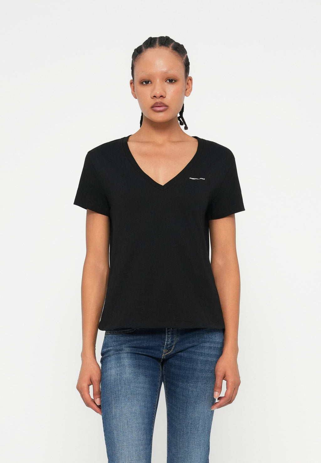 Replay V NECK LOGO 2 PACK