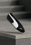Puma SPEEDCAT NOVA - Ankle strap ballerina shoes - black/white