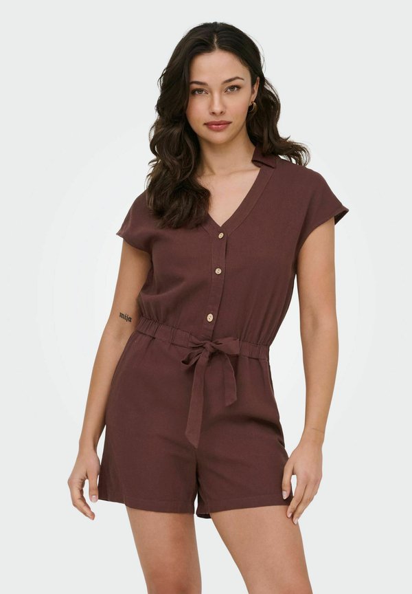 ONLY Playsuit ONLGOA Linen Playsuit - Jumpsuit - brown stone