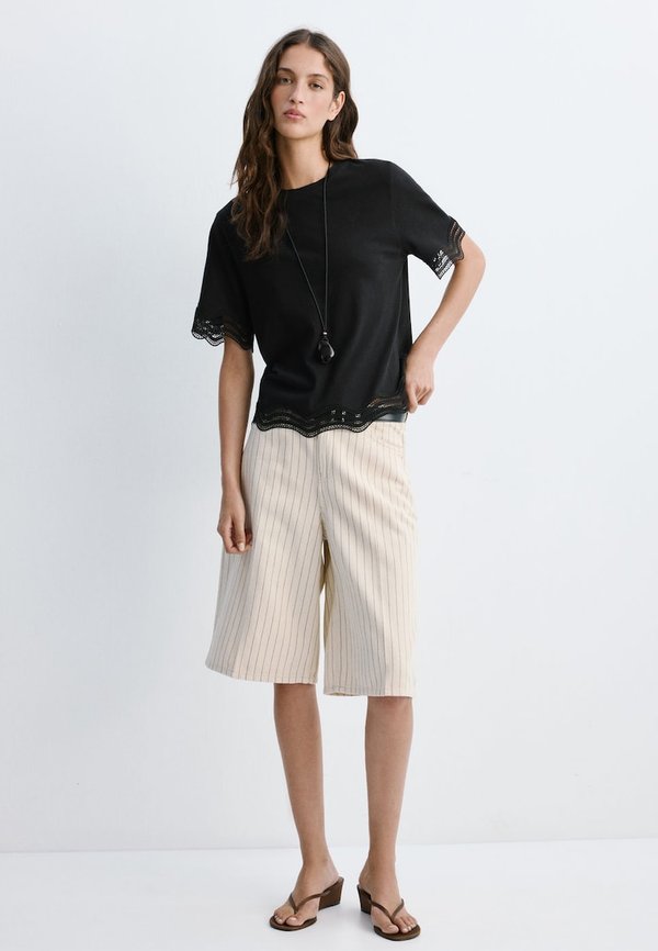 Mango ADULT - Print T-shirt - black