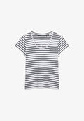 Superdry & Co SUPERDRY STUDIOS SCOOP NECK T-SHIRT.. - Basic T-shirt - optic navy stripe