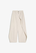 Bershka PLEATED BARREL - Trousers - beige