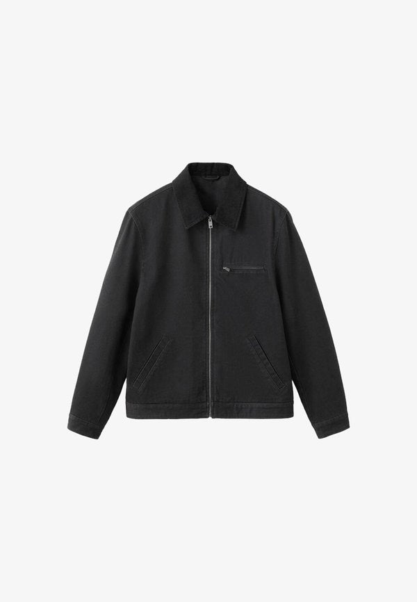 Mango Denim jacket - black denim