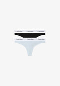 Calvin Klein Underwear 2 PACK ICON - Thong - black/plein air