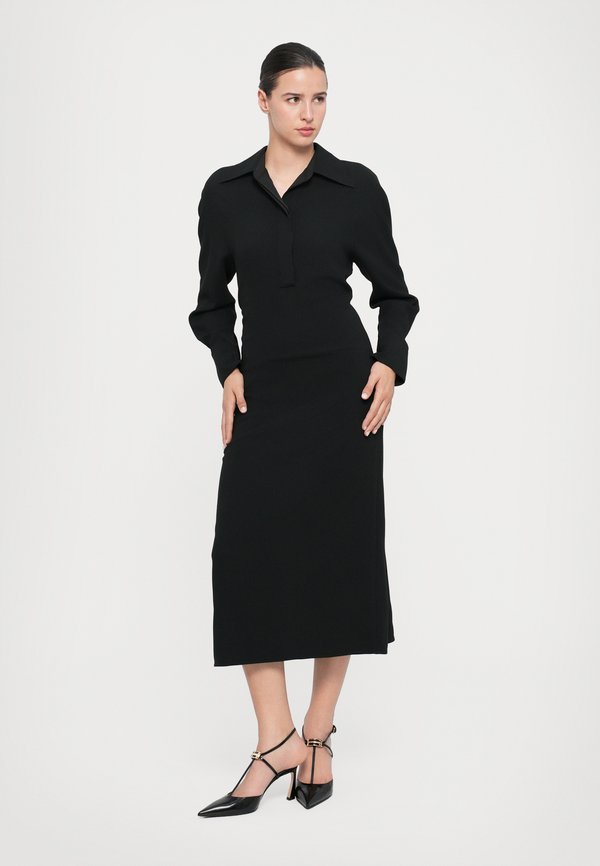 Victoria Beckham LONG SLEEVE COLLAR MIDI