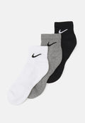 Nike Performance EVERYDAY CUSH ANKLE UNISEX 3 PACK - Sports socks - white/carbon heather/black