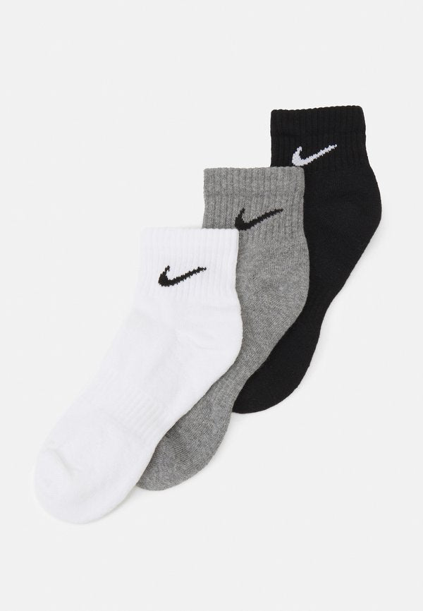 Nike Performance EVERYDAY CUSH ANKLE UNISEX 3 PACK - Sports socks - white/carbon heather/black