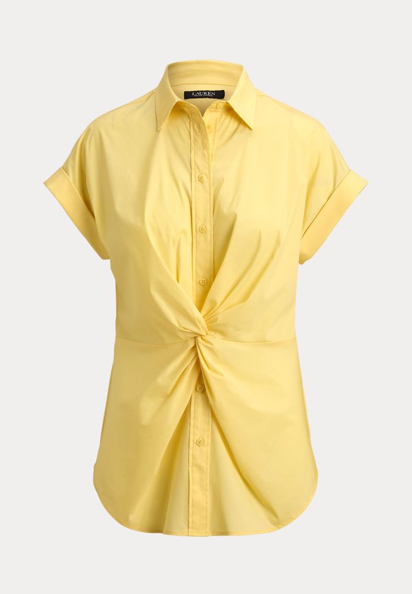 Lauren Ralph Lauren TWIST-FRONT COTTON SHORT-SLEEVE SHIRT