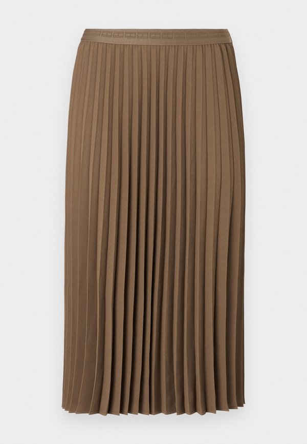 Tommy Hilfiger PLEATED TWILL MIDI SKIRT - Pleated skirt - nordic taupe