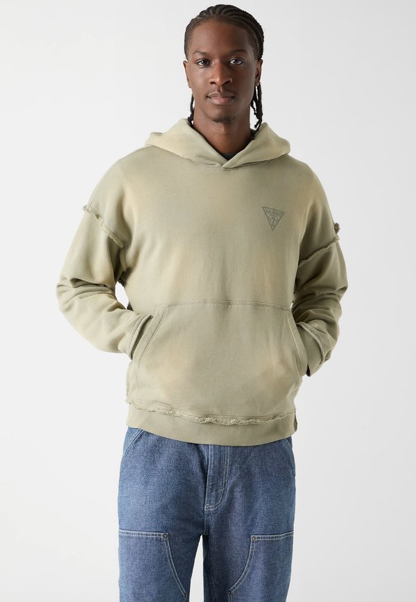 Guess AUSGEWASCHENER PRINT - Hoodie - mehrfarbig grün