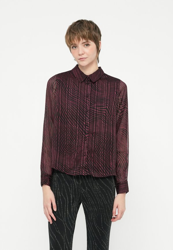 Vero Moda VMGEBRA GEDNA SHIRT - Button-down blouse - winetasting