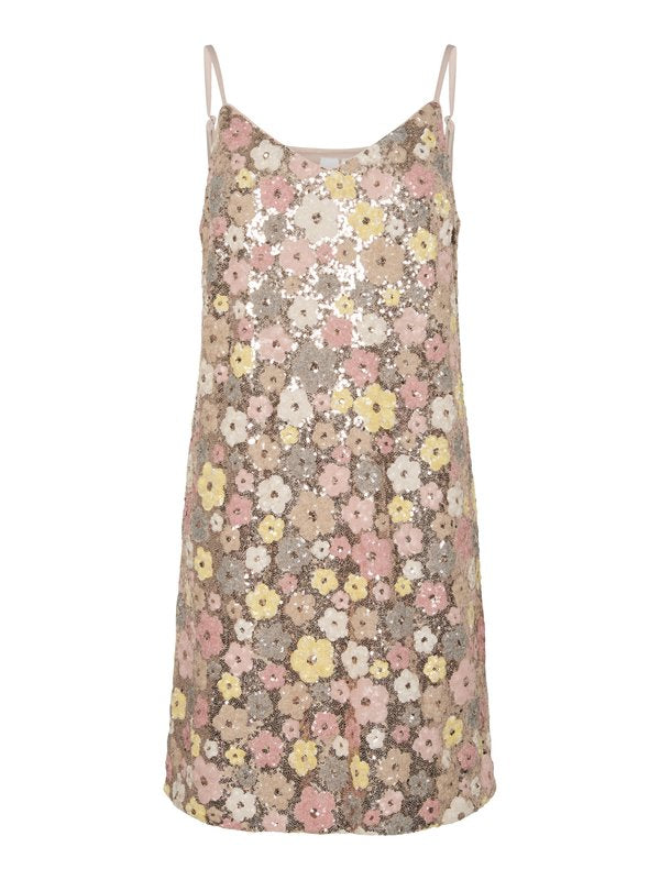 YAS YASLALEA STRAP SEQUIN DRESS
