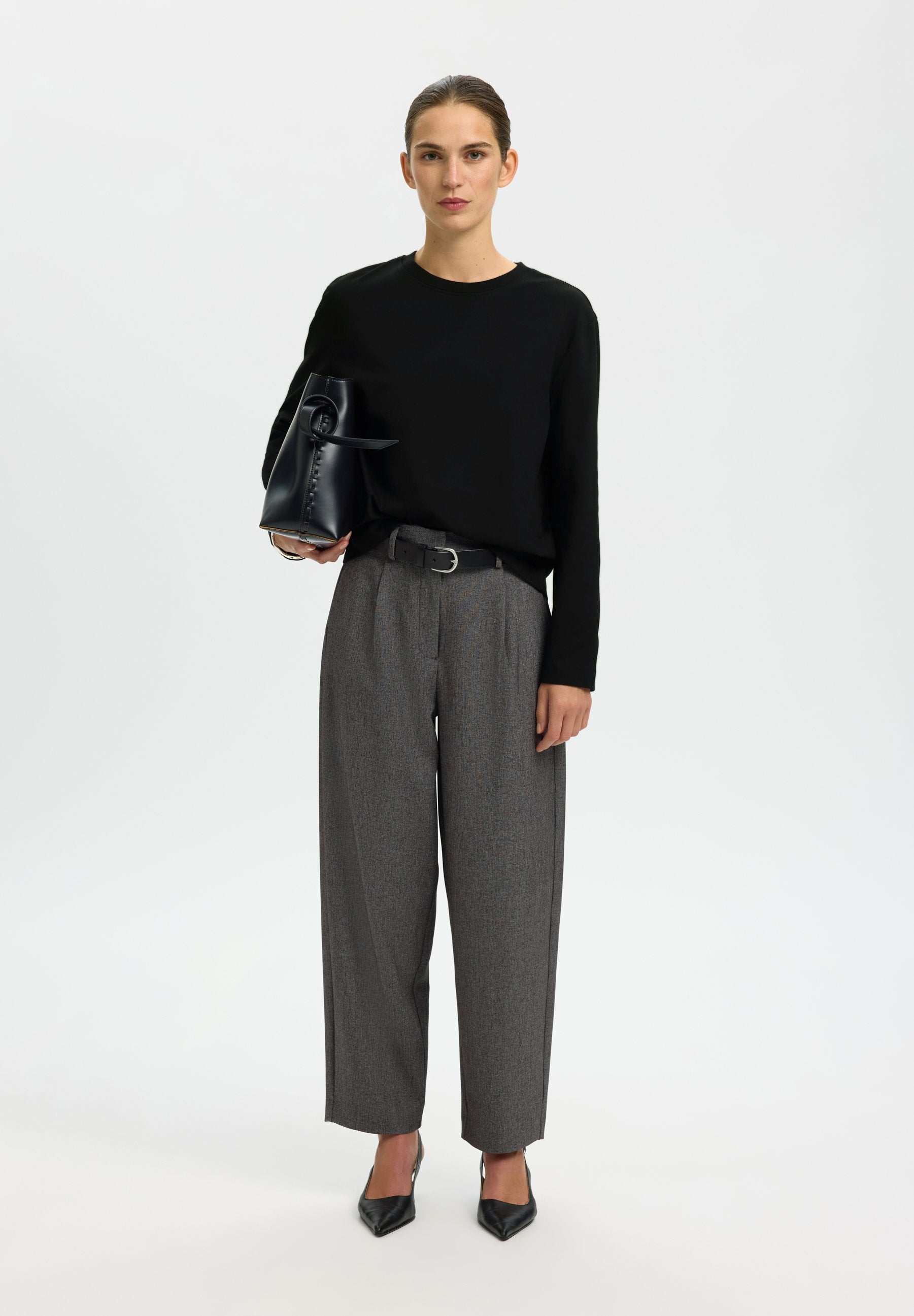 Selected SLFESSENTIAL LS BOXY TEE NOOS