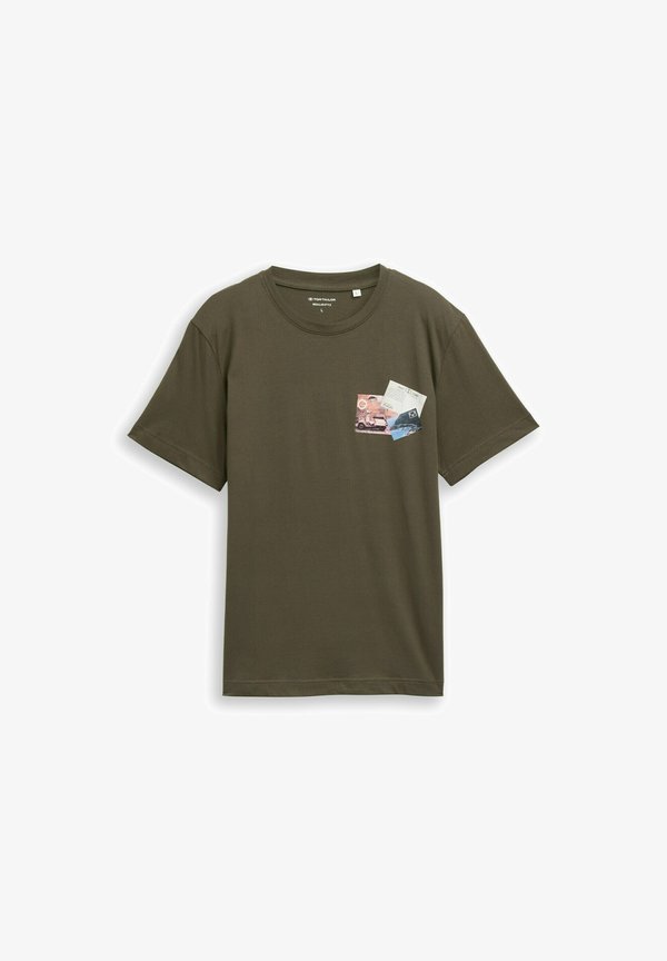 TOM TAILOR TOM TAILOR T-SHIRT T-SHIRT MIT FOTOPRINT - Print T-shirt - deep leaf green