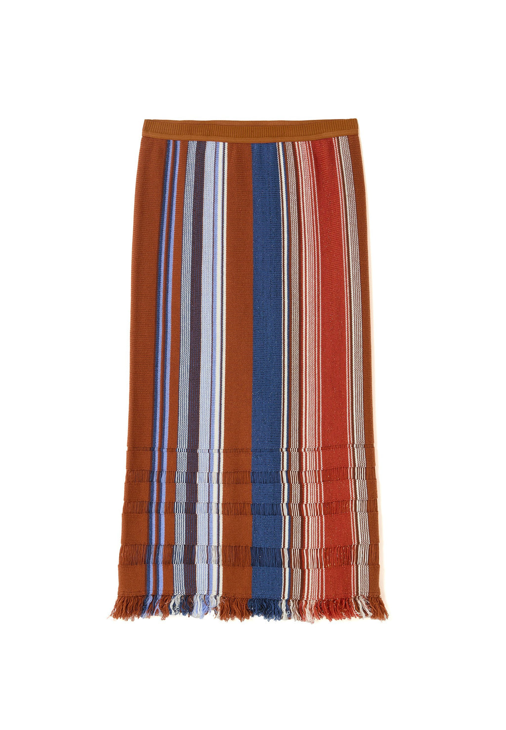 Stefanel STRIPED MIDI WITH FRINGING