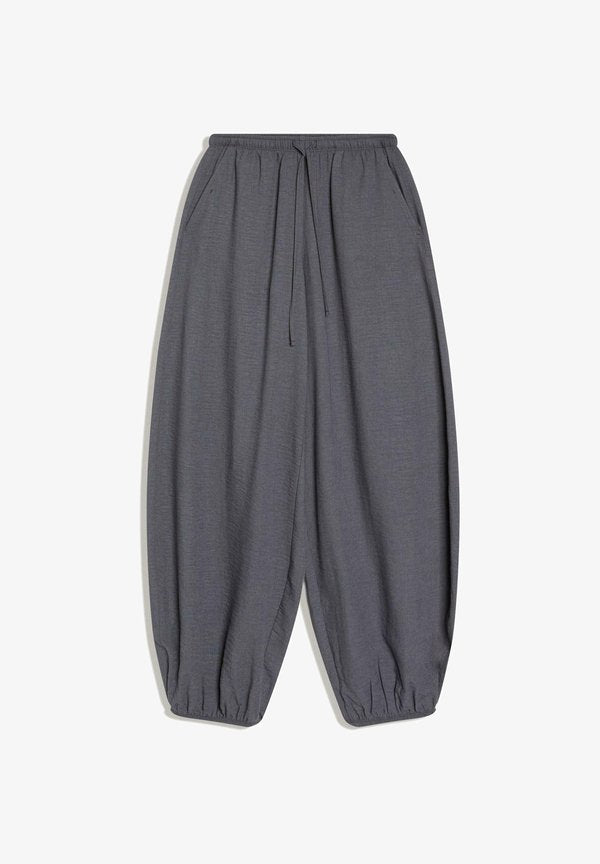 Bershka RUSTIC BLOOMER - Trousers - dark grey