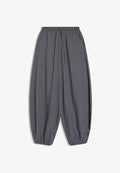 Bershka RUSTIC BLOOMER - Trousers - dark grey