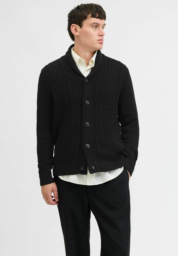 Jack & Jones Knitted Plain Knitted - Cardigan - black