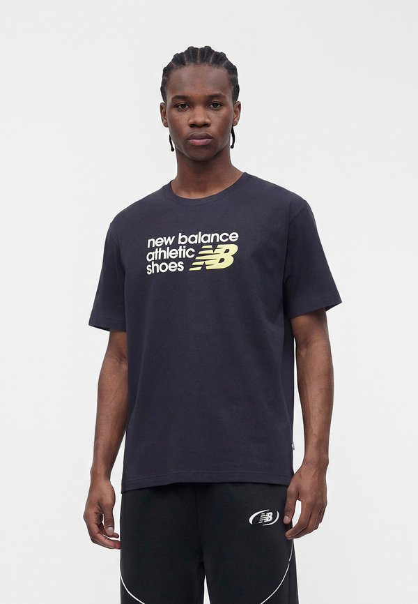 New Balance ATHLETICS PREMIUM RELAXED CHEST LOGO T-SHIRT - Print T-shirt - dark night