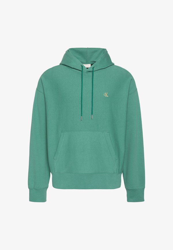 Calvin Klein Jeans PREMIUM TERRY MONOGRAM HOODIE - Hoodie - wild green