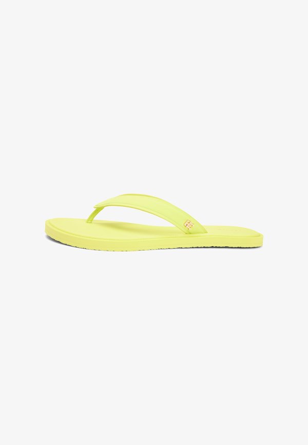 Tommy Hilfiger CHIC TH MONOGRAM FLIP-FLOPS - T-bar sandals - lime zing