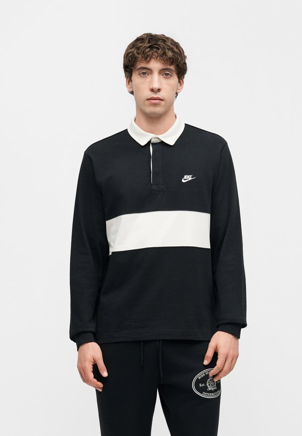 Nike Sportswear CLUB RUGBY - Long sleeved top - black/phantom