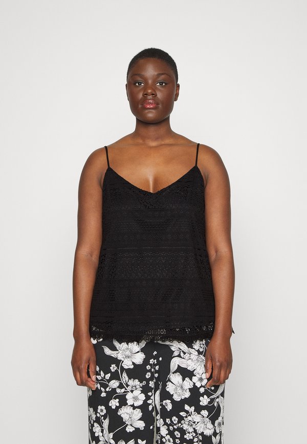 Vero Moda Curve VMCHONEY SINGLET - Blouse - black