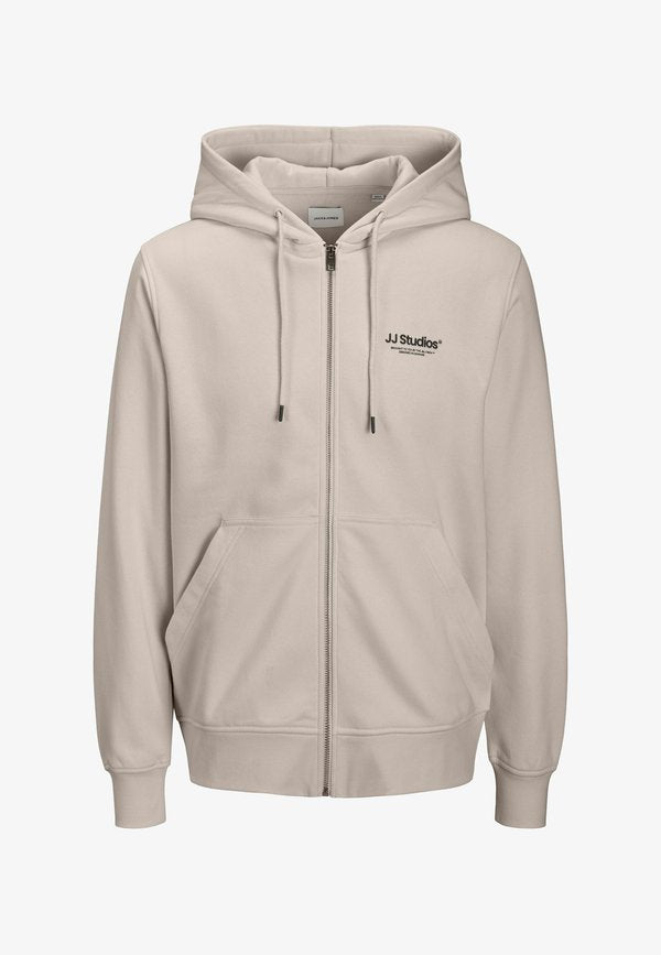 Jack & Jones Zip Printed Zip - Zip-up sweatshirt - moonbeam