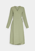 VILA VILOVIE NEW WRAP MIDI DRESS