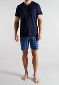 TOM TAILOR SET - Pyjama set - blau mittel karo