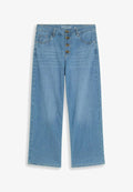 TOM TAILOR TTNELMA CULOTTE FIT - Wide Leg - clean light stone blue denim