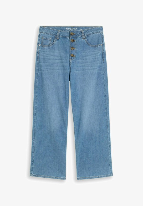 TOM TAILOR TTNELMA CULOTTE FIT - Wide Leg - clean light stone blue denim