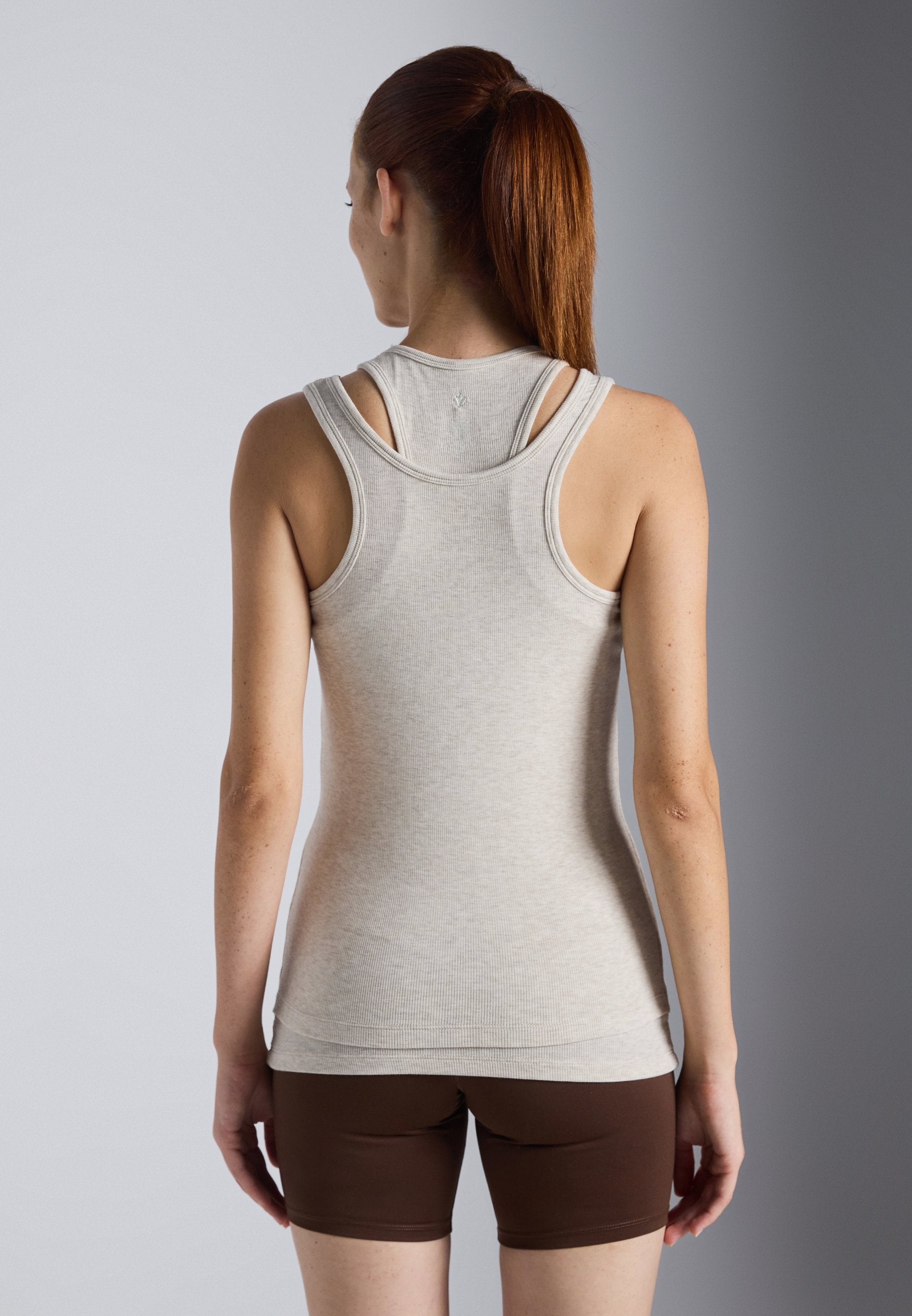 Even&Odd active DOUBLE LAYER FINE RIB SLEEVELESS TOP