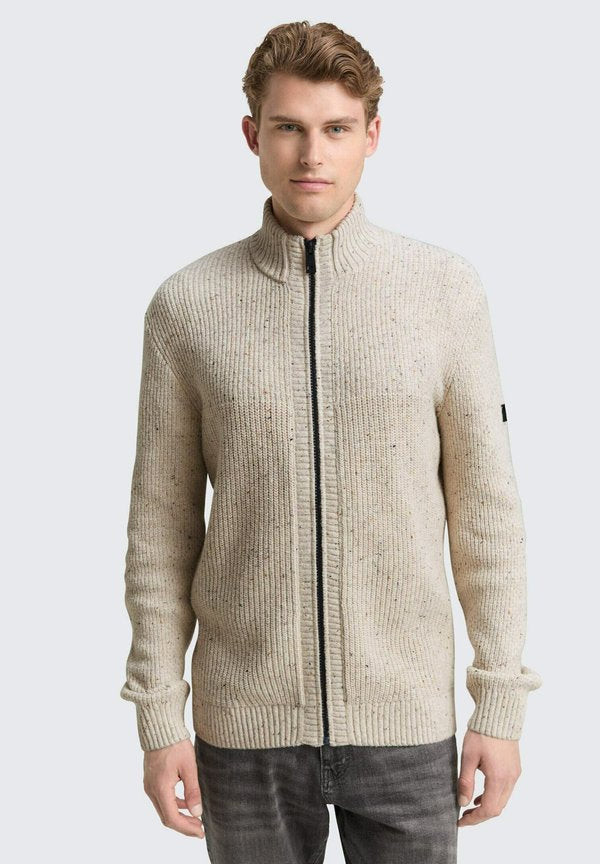 TOM TAILOR Cardigan - offwhite melange multi neps