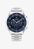 Tommy Hilfiger Chronograph watch - silver&blue