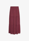 ONLY ONLMIKKA Long - Maxi skirt - oxblood red