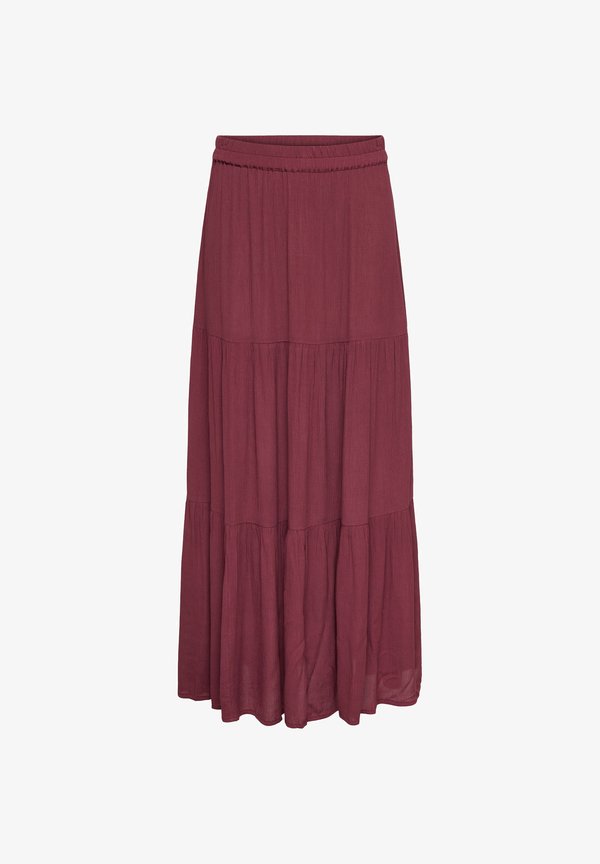 ONLY ONLMIKKA Long - Maxi skirt - oxblood red
