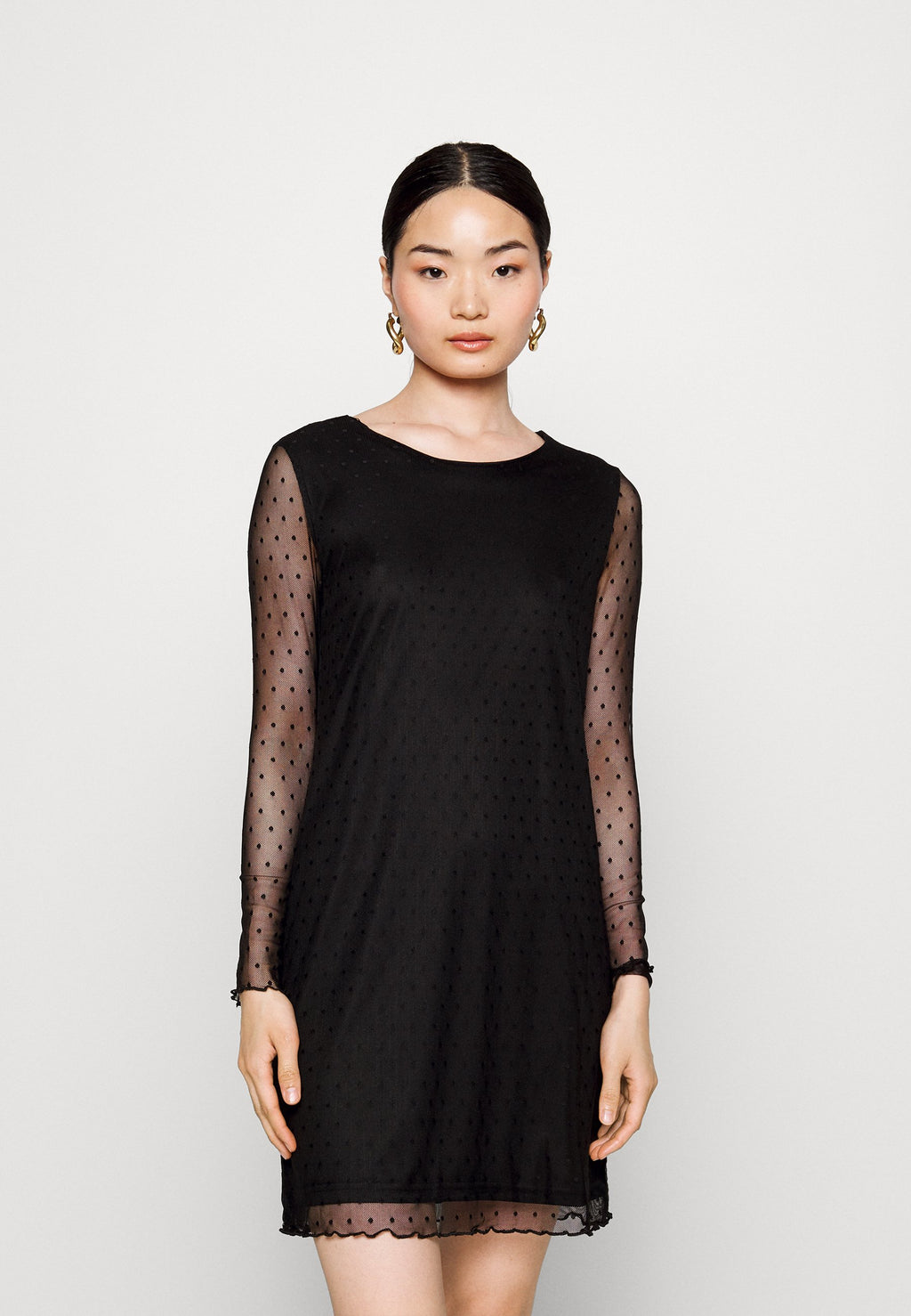 Pieces Petite PCNESH O-NECK SHORT DRESS