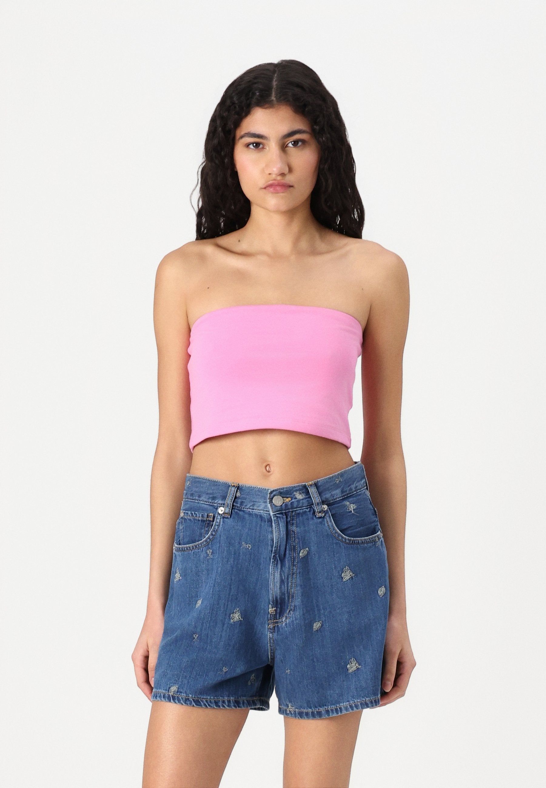 ONLY ONLLIVE LOVE DOUBLE TUBE CROP 2 PACK