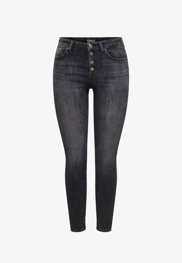 ONLY Skinny fit ONLPOWER Mid waist - Jeans Skinny Fit - washed black