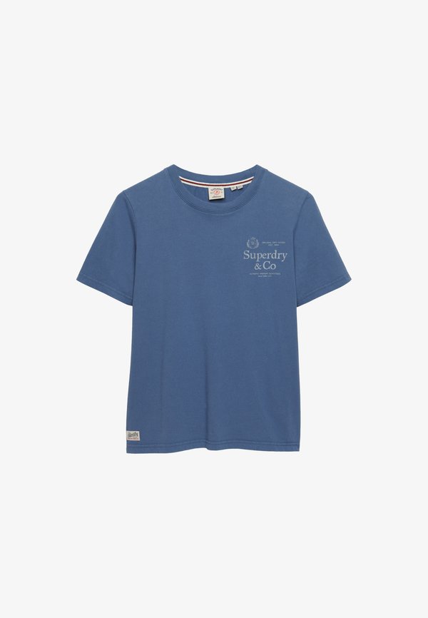 Superdry & Co SUPERDRY LUXE CASUAL RELAXED T-SHIRT.. - Print T-shirt - vintage indigo