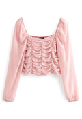 Next RUCHED LONG SLEEVE GEORGETTE TOP