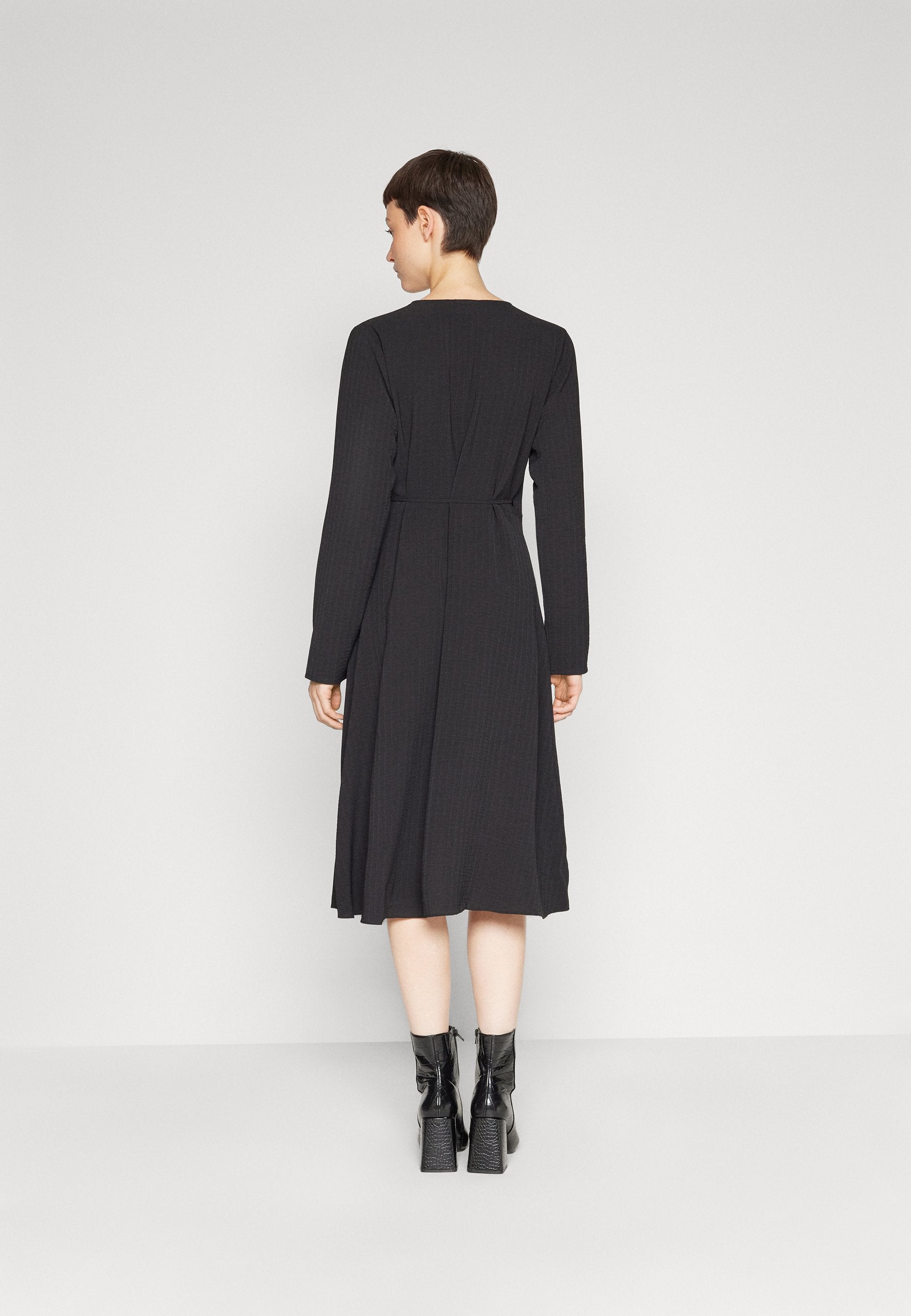 VILA VILOVIE NEW WRAP MIDI DRESS